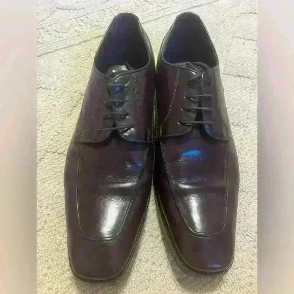 Bruno Magli Italian Brown Leather Oxford Lace Up Derby Sz 10 Formal Professional main image 5